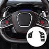 Real Hard Carbon Fiber Steering Wheel Button Stick Cover For Corvette C8 -24
