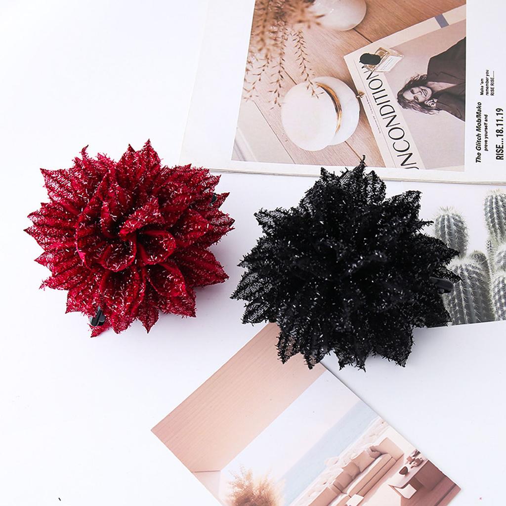 Large Flower Hair Claw Clip For Women Non Slip Fabric Hairpin For Ponytail Bun Updo Styling Accessories Durable Everyday Use