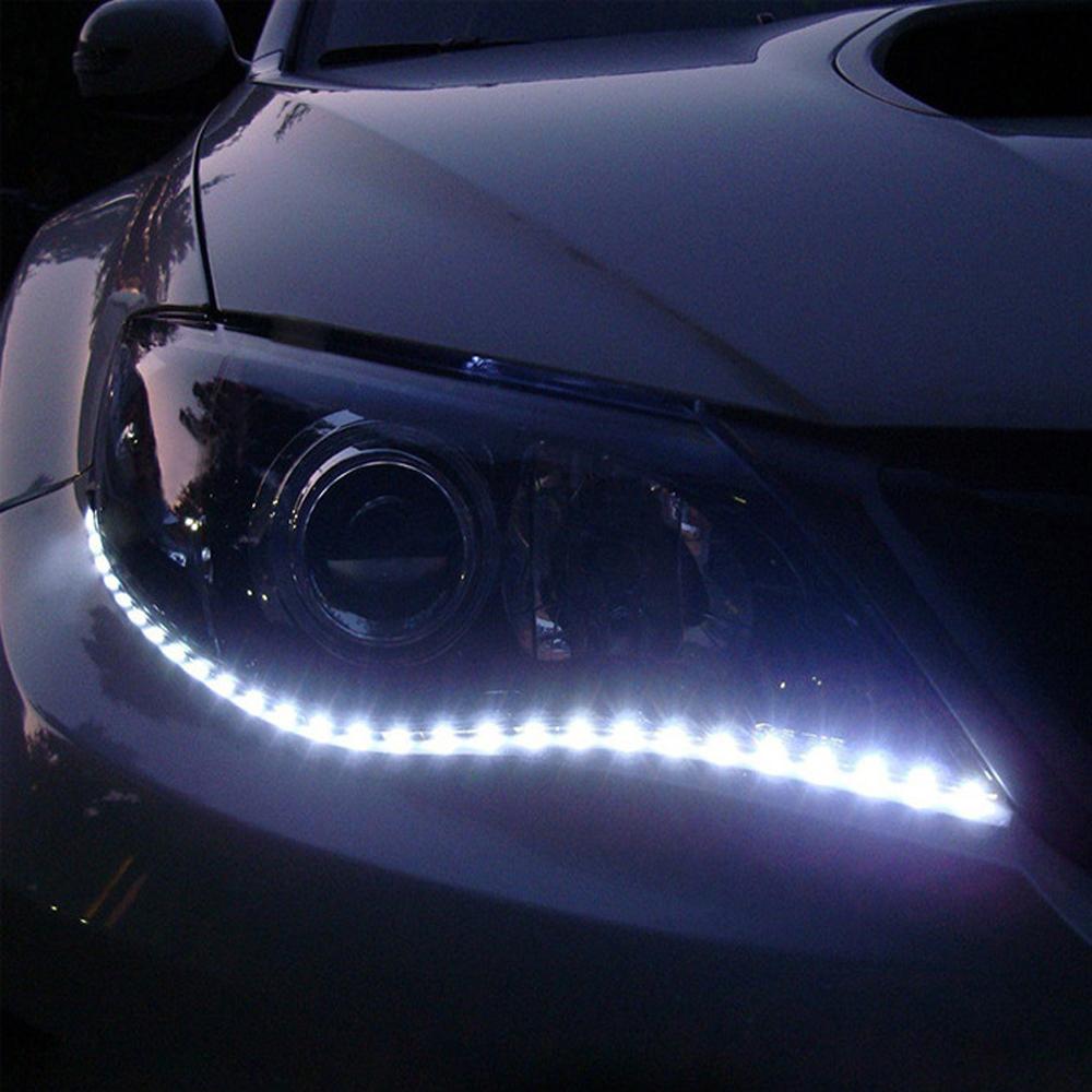 2X 30cm Led Strip Light DRL 3528 1210 15SMD Car Accessorie Car Ambient Light Decorative Atmosphere Light Yellow Green 12V White