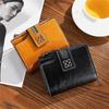 Women Short Wallet RFID Card Holder Retro Oil Wax Leather Wallet Large Capacity Tri-fold Multi Card Slots ID Window Zipper Coin Pocket Foldable Purse