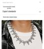 TEMU Creative Alloy Full Diamond Cross Necklace