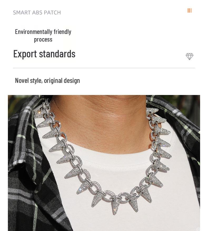 TEMU Creative Alloy Full Diamond Cross Necklace