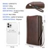 CONTACT'S Genuine Leather Wallet for Men Rfid Blocking Card Holder Luxury Designer Clutch Large Business Handbag Phone Bag