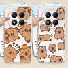 Capybara Cartoon Cute Case for Xiaomi Poco X4 GT X3 NFC X4 M3 X3 Pro X5 Clear Soft