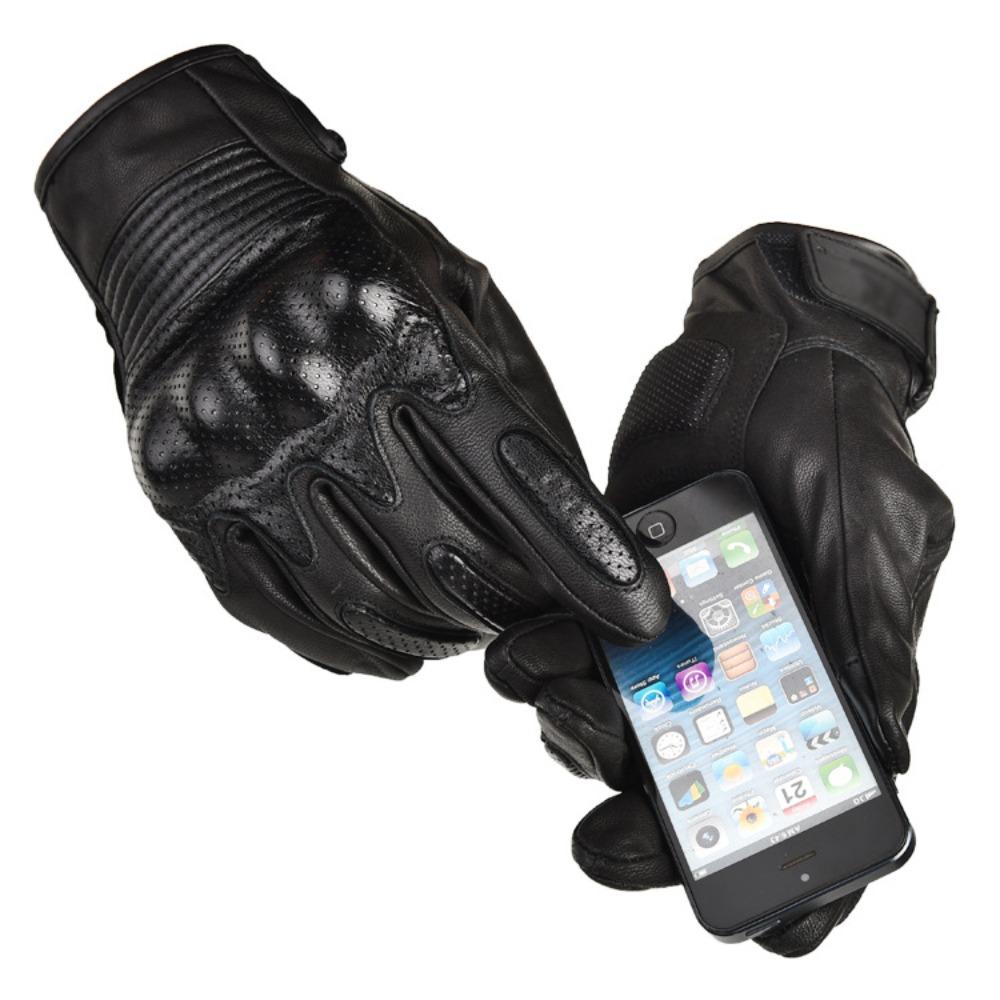 Locomotive gloves men's outdoor sports touch screen non-slip protective sheepskin wear-resistant racing motorcycle gloves