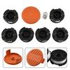 Premium Thread Spool Collection for Black & Decker Grass Trimmers Four Pack Plus a Coil Cap & a Spring Element
