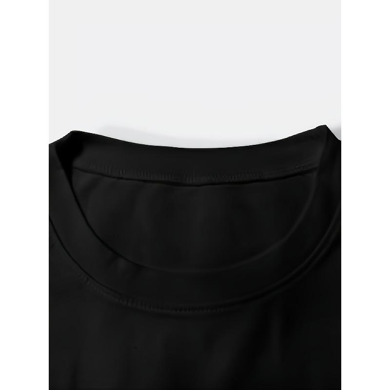 European Size Women's Casual Crew Neck T-Shirt, LOVE Cat Silhouette & Paw Heart Print, Soft Stretch Fabric, S-XXL