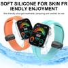 Comfortable Silicone Band with Magnetic Lock Breathable Accessory Sweat Resistant Silicone Watch Strap for Watch Fit3