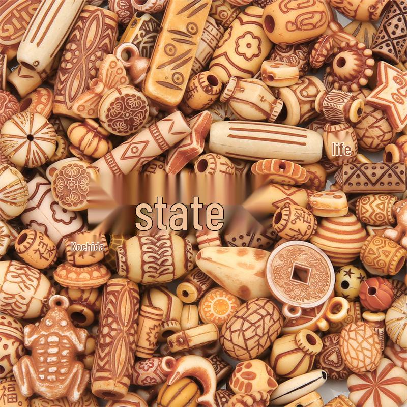 Baroque Style Acrylic Beads for DIY Bracelet Crafting