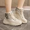 Fashion Women Causal Sneakers Female Winter Fashion New Warm Thick Sole Increase Cotton Shoes Lace Up Thick Soled Non-slip Sports Shoes