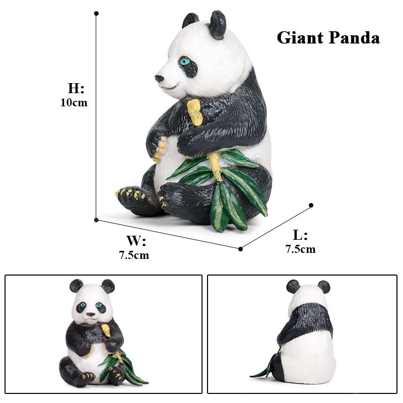 Oenux China Panda Bamboo Wild Animals Action Figures Model Figurine PVC Miniature Cute Decoration Education Collection Kid Toy