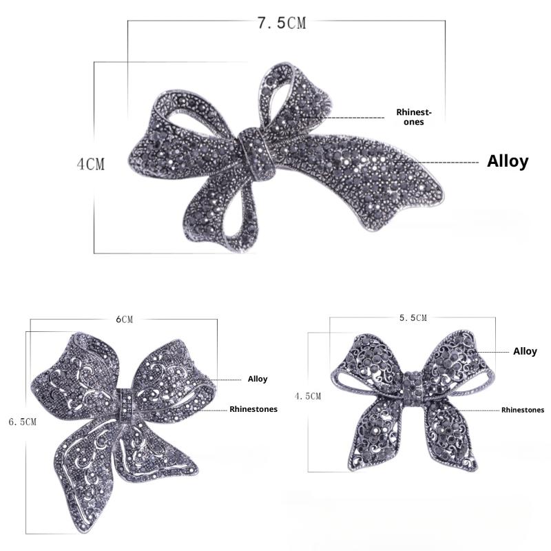 Funkelnde Strass Schleifen Broschen Für Damen Unisex Büro Party Freund Geschenke Schmuck Accessoires