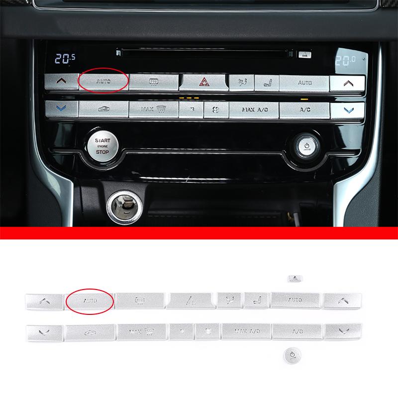 For Jaguar XE XEL XF XFL F-PACE 2015-2020 Car Central Control Air Conditioner Button Cover Trim Sticker Car Interior Accessorie