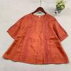 1116 Summer New Women's Mori Age-reducing Japanese Cotton and Linen Lace Shirt Loose Shirt Cotton and Linen Shirt