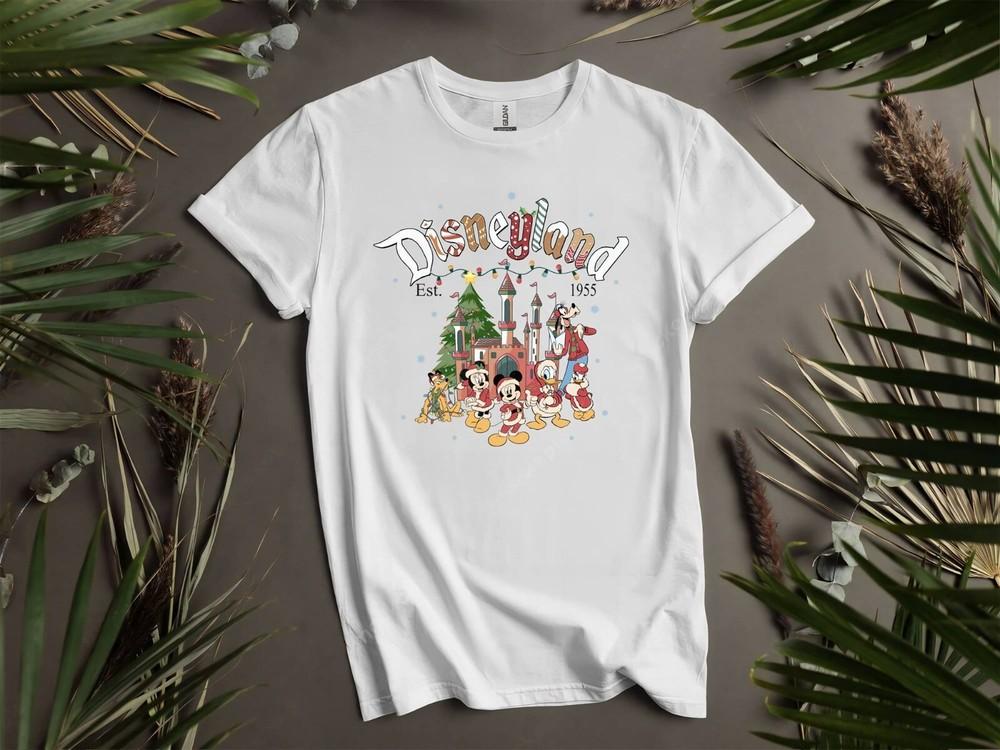 

Disneyland Christmas Mickey Friends T-shirt T shirt Men Women Unisex Tshirt I148 3XL