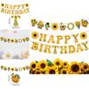 Sunflower Letter Banner For Celebration Decorations With Paper Fabric For Event Planning Use