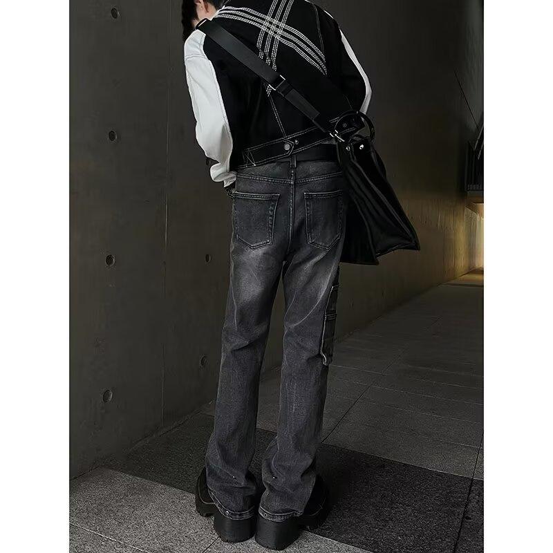 Minimalist Men'S Versatile Youth Fashion Jeans, New Loose Straight Leg Summer Pants, Men'S Temperament Trend