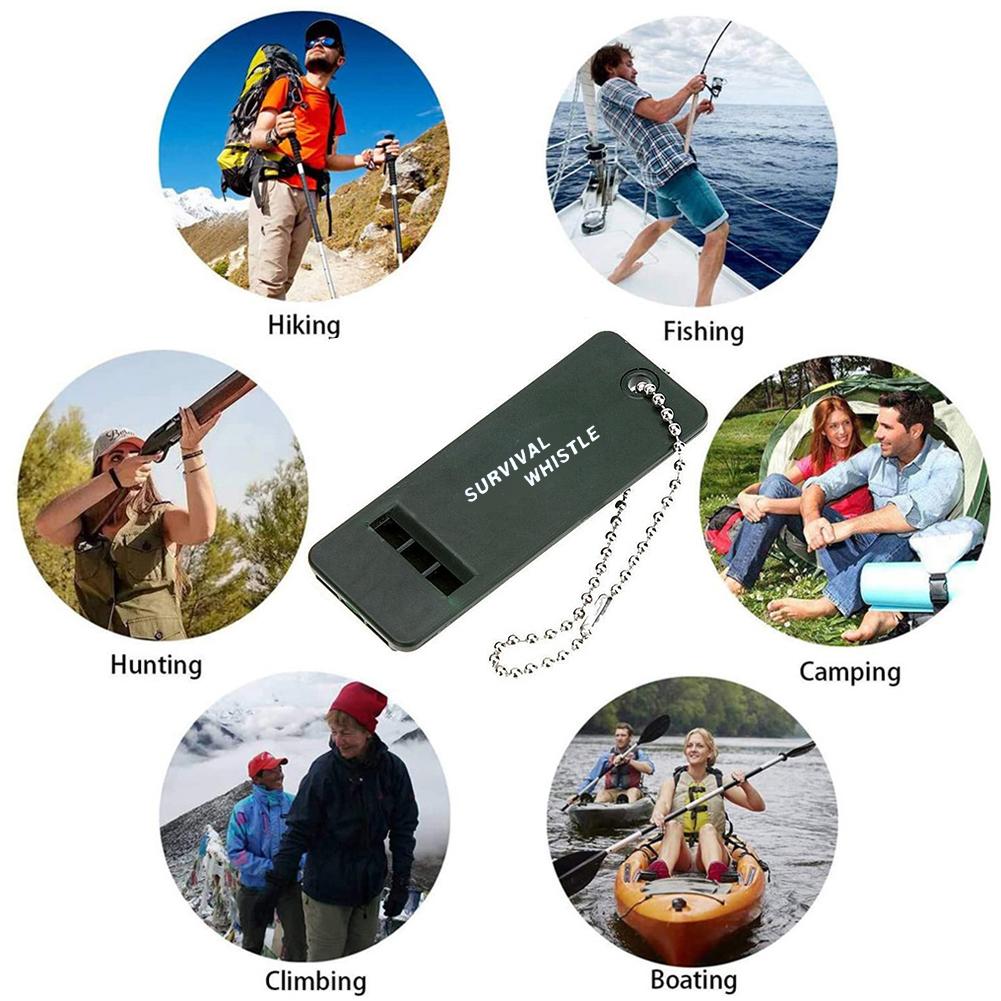 Keychain Whistle Tool High Decibel Safety Survival Whistle Rescue Signaling First Aid Tool for Hiking Camping Mountaineering