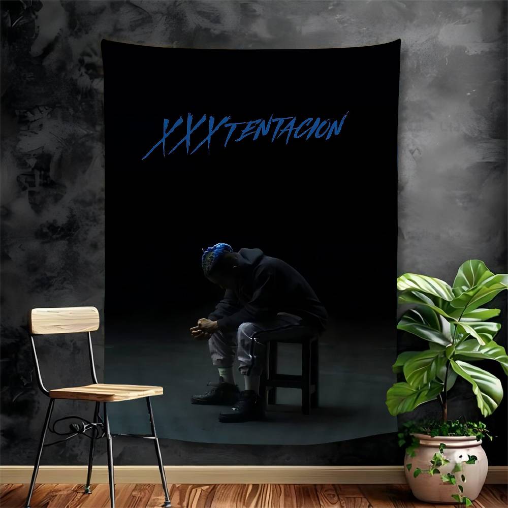 

XXXTentacions 17 Rapper Anime Tapestry Hippie Flower Wall Carpets Dorm Decor Wall Hanging Home Decor 74x94cm(29x37in)