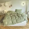 Ins Solid Color Washed Cotton Quilt Cover Single and Double Four Seasons Pure Cotton Quilt Cover