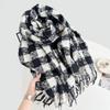 Autumn and winter high-end warm tassel plaid versatile shawl scarf atmosphere fashionable couple scarf