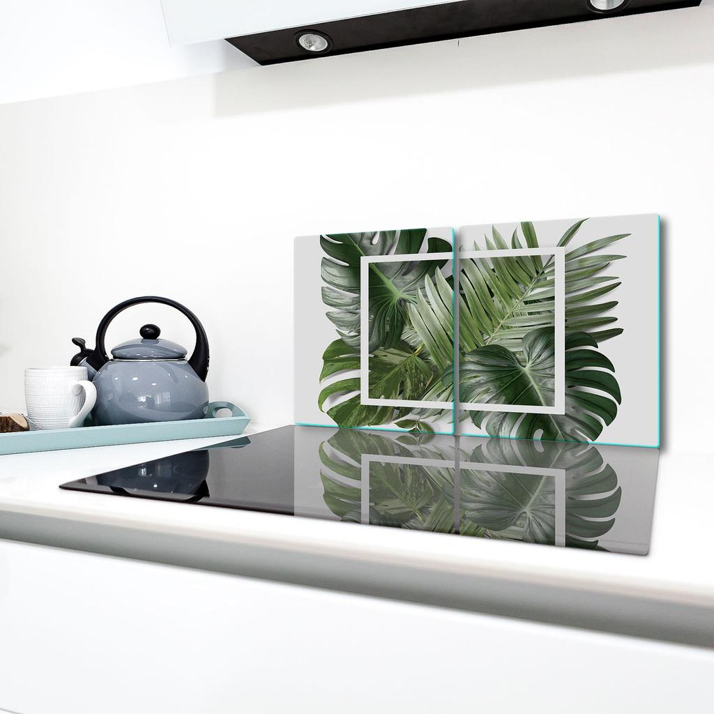 2x GLASS PROTECTIVE PLATE FOR STOVE 40x52 LEAF