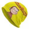 Cartoon Curious George Funny TV Monkey Anime Bonnet Beanie Knitted Hat Fashion Unisex Adult Warm Winter Skullies Beanies Caps