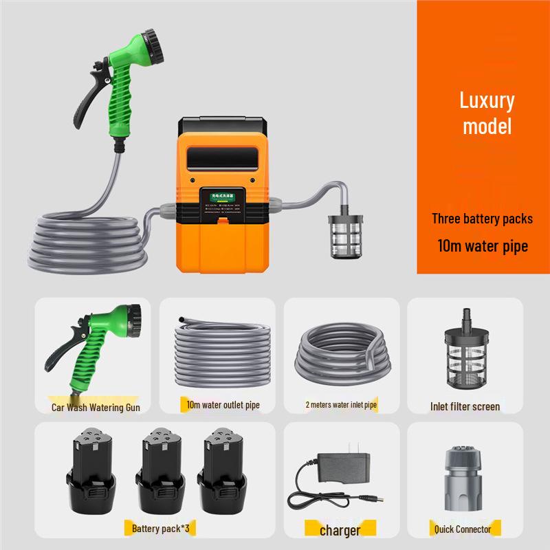 Compact Rechargeable Submersible Pump for Garden Irrigation and Car Washing