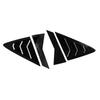 For Hyundai Verna 2010--2016 2Pcs Car Rear Window Side Vent Shutter Louver Cover Trim Black Carbon Fiber Exterior Accessories