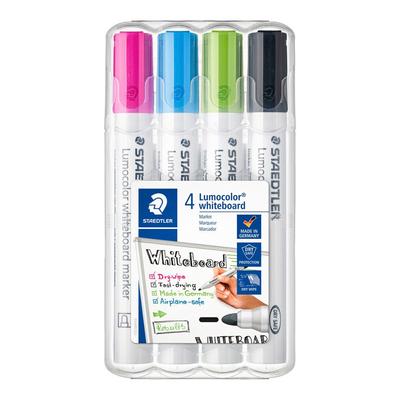 Staedtler Lumocolor 351 Marcador para Quadro Branco Ponta Cônica Pacote com 4