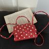 Simple Trendy Polka Dot Large Capacity Women Square Shoulder Crossbody Handbag