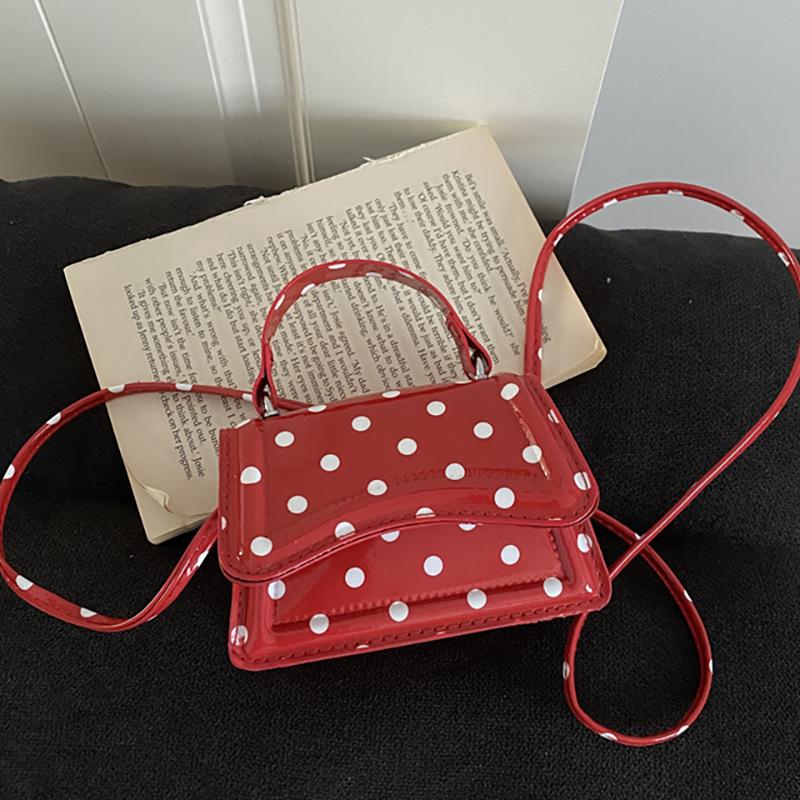 Simple Trendy Polka Dot Large Capacity Women Square Shoulder Crossbody Handbag
