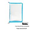 Japanese Style B5 Transparent 9-Hole Zipper Notebook with Gold Glitter - Loose-Leaf Diary & Schedule Planner