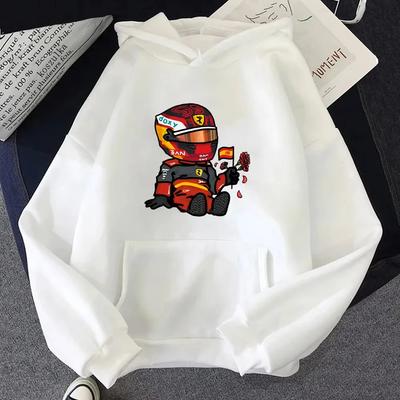 2025 Sainz Mini F1 Kapuzenpullover für Herren Spiele Cartoon Grafik Sweatshirts Langarm Kleidung Herrenbekleidung Harajuku Streetwear Damen