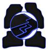 CARLUX-BLUE Car Mats For: Hyundai Accent I (X-3) Sedan (1994-2000)