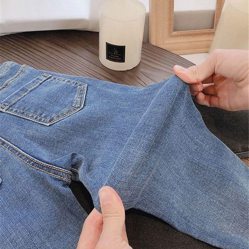 

Детские эластичные джинсы слим-фит для мальчиков и девочек - Весна и Осень 120