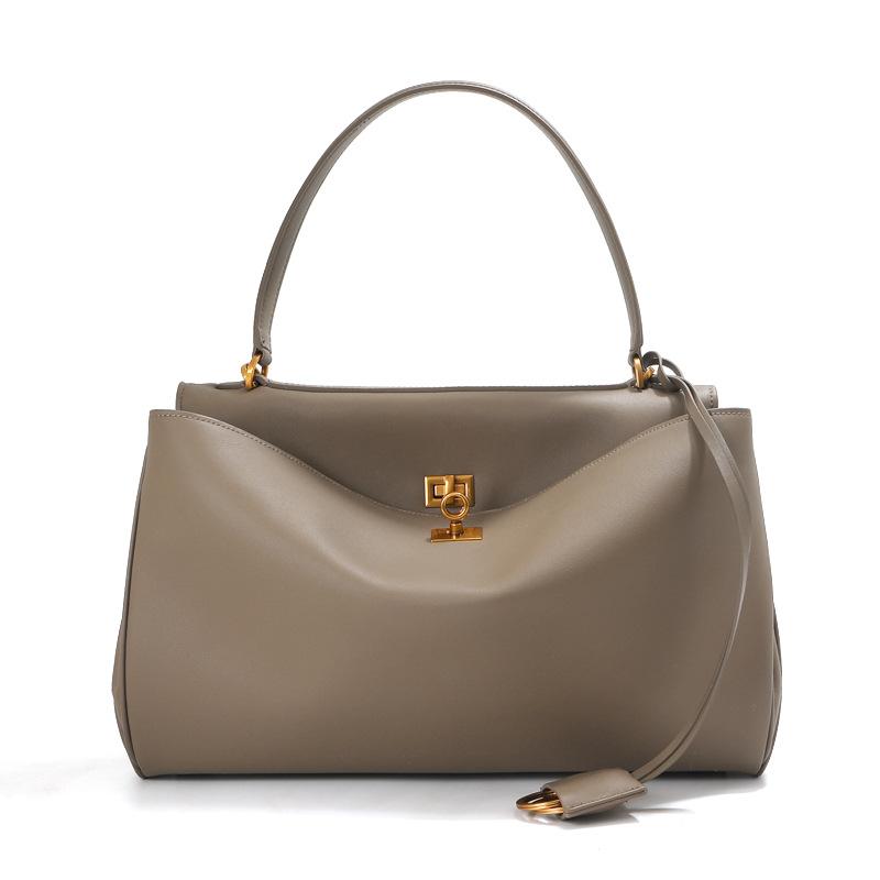 Custom Handmade Genuine Leather Womens Bag High-End Soft Cowhide Top Layer Leather Bag Single Strap Large Capacity Handbag