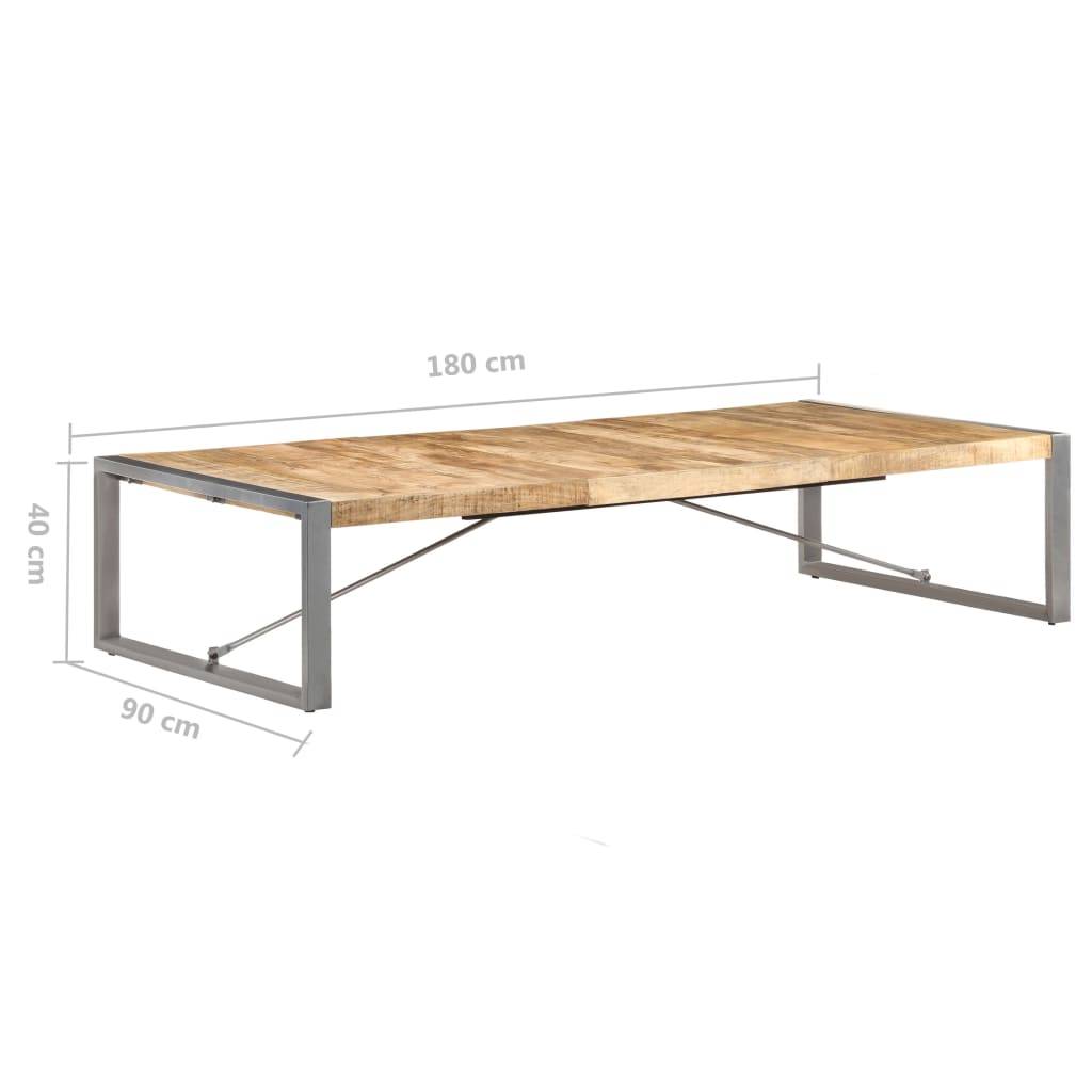 Coffee Table 180 x 90 x 40 cm Rough Mango Wood