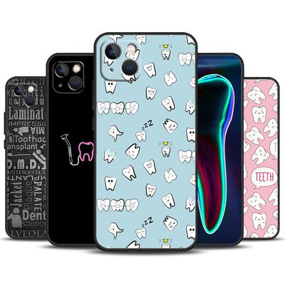 Etui na telefon iPhone 16 15 14 13 12 11 Pro Max Plus X XS Max XR 7 8 z motywem dentysty, zęba, pielęgniarki, etui, akcesoria