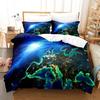 3D Print Cosmic Galaxy Bedding Sets For Boys ,Astral Duvet Cover Set,Microfiber Comforter Cover,Outer Space Bed Set For Teen Kid