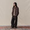 GREEN BELT Women's Wool Blend Plaid Faux Two-Piece Shirt
