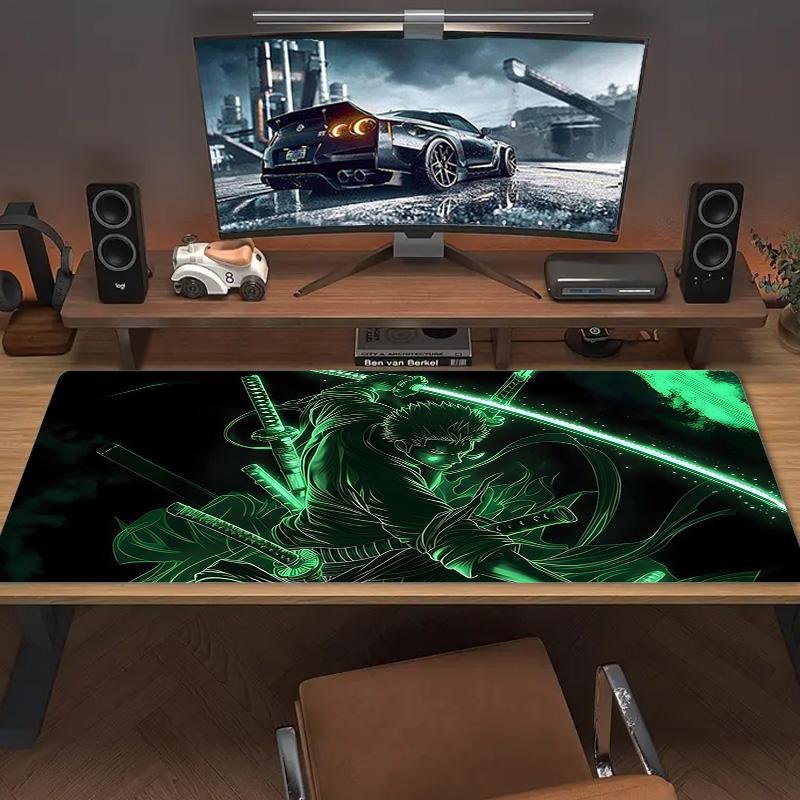 Roronoa Zoro Print Cushion Non-slip Laptop Tablet Big Mousepad XXL Mat Mini PC Playmat With Lock Edge