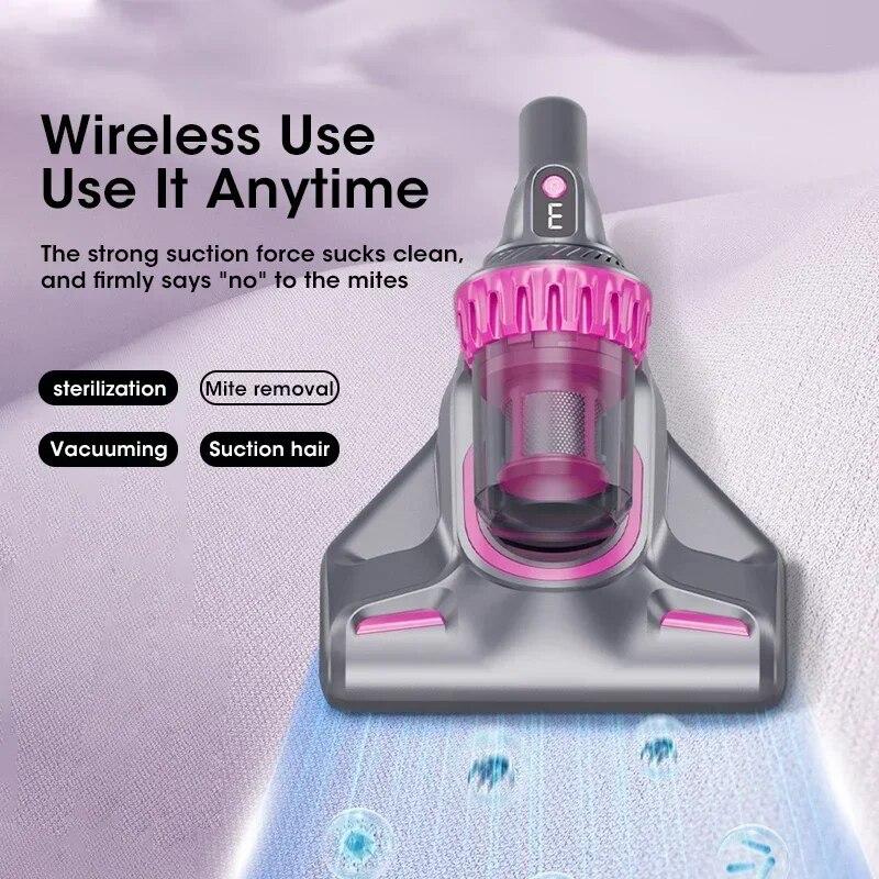 3 In 1 UV Mattress Vacuum Mite Remover Cordless Handheld Cleaner Powerful Suction for Cleaning Bed and Sofa