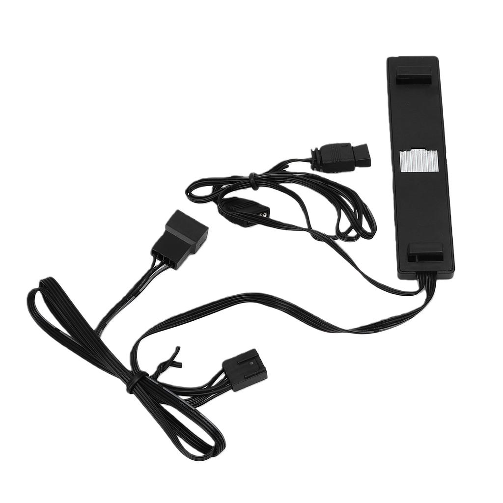 ARGB Splitter Extension Cable 3 Pin Addressable RGB Cable for Extending Computer PC Fans LED Lights Black