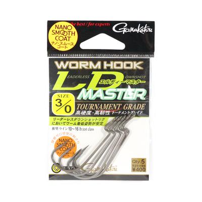 Gamakatsu 68555 LD Master Worm Hook Size 3/0 (9735)