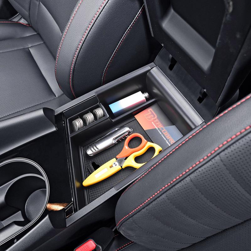 Center Console Organizer Tray for Hyundai Elantra -2024 Accessories, ABS Armrest Storage Box (NOT for Manual Hand-Brake)
