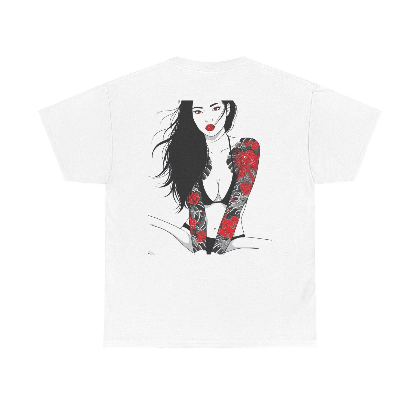 Bold Beauty | Traditional Japanese Ink Muse Tee L