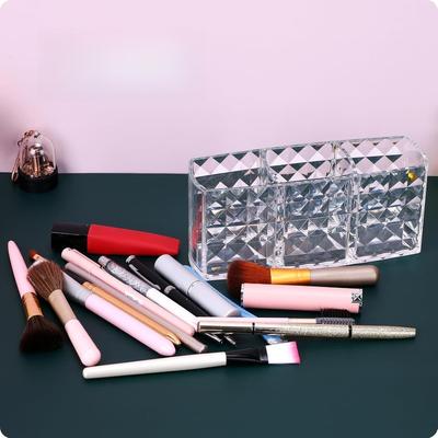1pc Clear Acrylic Makeup Brush Holder Desk Cosmetic Organiser Lipstick Brush Storage Lipstick Brush Storage Holder Pencil Case