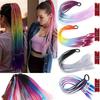 African Hand-Twisted Braids: Dreadlocks, Ponytail, Colored Fishtail, 50g