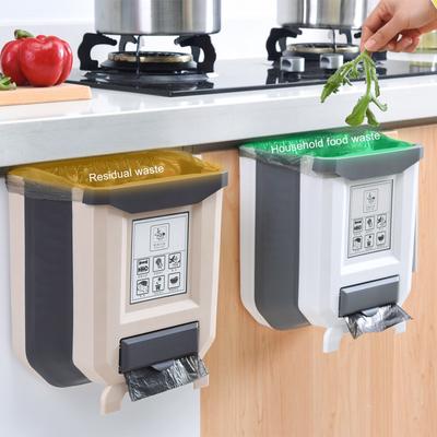 Pattumiera pieghevole da cucina sospesa con filtro per lavello, pattumiera per rifiuti, porta dell'armadio, pieghevole, per riporre il sacchetto della spazzatura extra